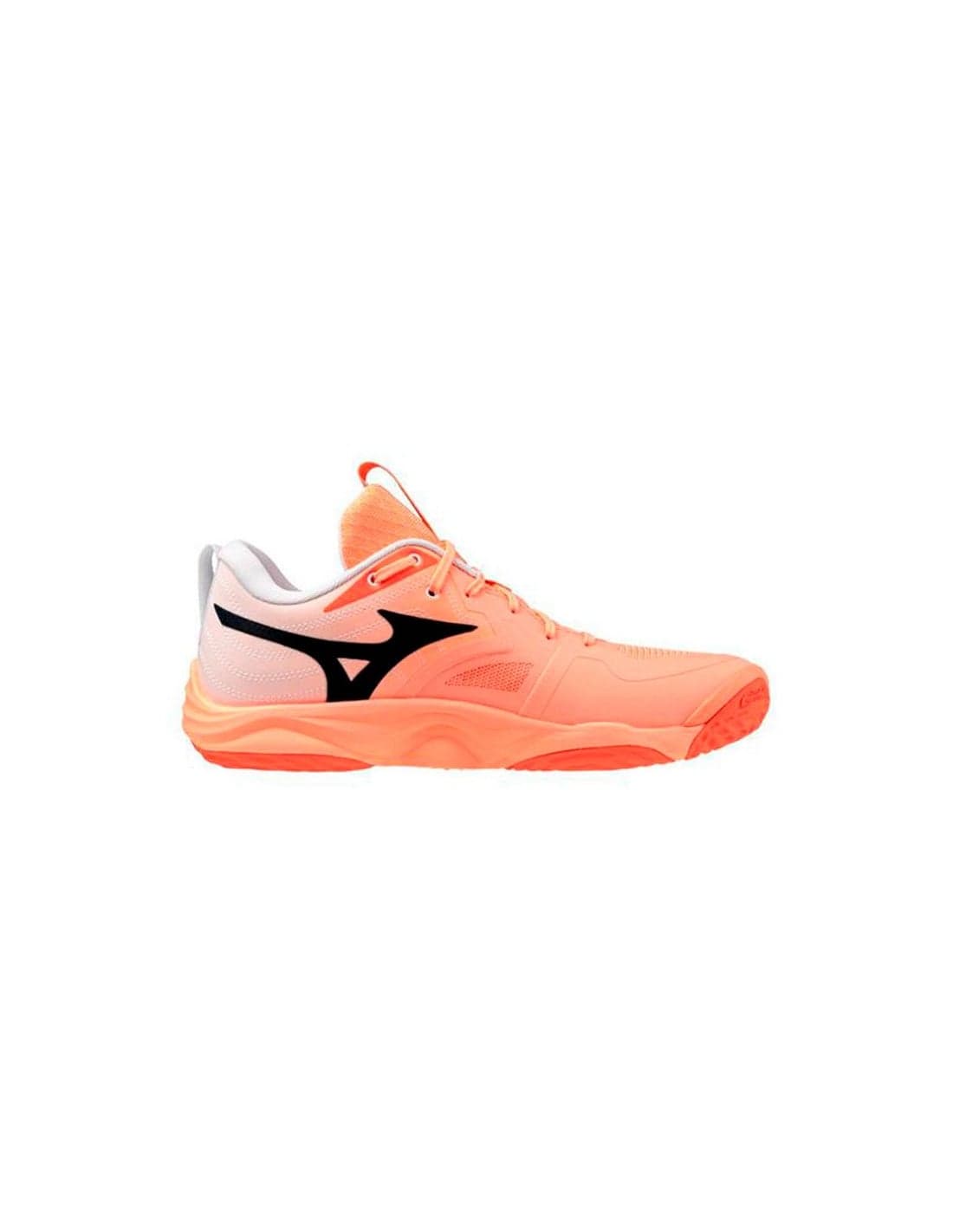 Chaussures de volleyball Unisexe Mizuno Wave Momentum Elite blanches/oranges