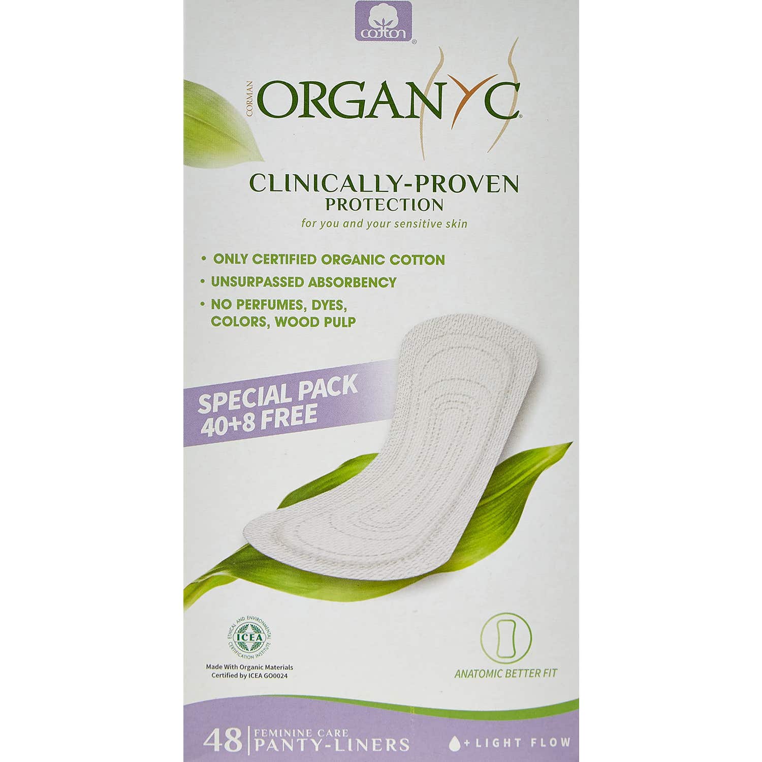 Organyc Protège-Slips Ultrafine 48uts