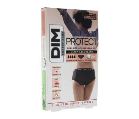 Dim Protect Boxer Ultra Absorbente Negro 44/46 ud